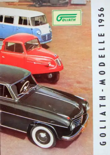 Goliath Modellprogramm 1956 Automobilprospekt (10084)