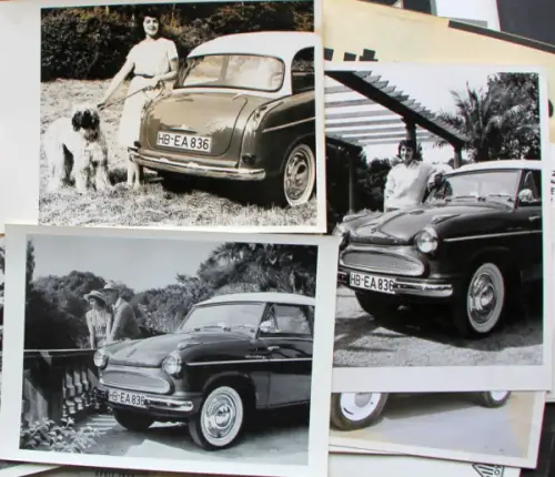 Lloyd Alexander TS 1958 Automobil-Pressemappe mit 12 Werksfotos (10092)