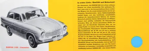 Goliath Modellprogramm 1958 "Bunte Autoparade" Automobilprospekt (10096)