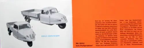 Goliath Modellprogramm 1958 "Bunte Autoparade" Automobilprospekt (10096)