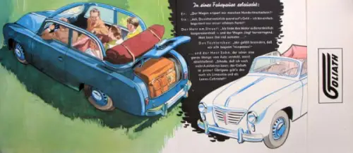 Goliath Cabrio-Limousine 1953 Automobilprospekt (10097)
