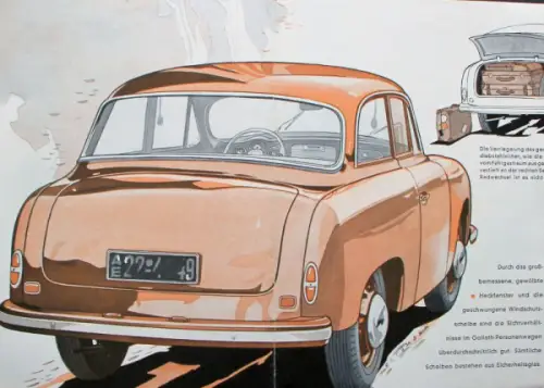 Goliath Modellprogramm 1953 "Der neue Personenwagen" Automobilprospekt (10099)