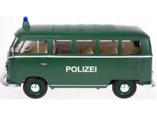 Welly Volkswagen T1 Bus 1963 Polizei Metallmodell in Originalbox (10108)