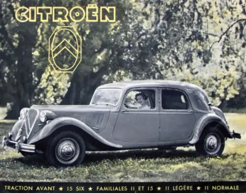 Citroen 11 - 15 CV Traction Avant Modellprogramm 1953 Automobilprospekt (10112)