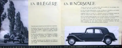Citroen 11 - 15 CV Traction Avant Modellprogramm 1953 Automobilprospekt (10112)