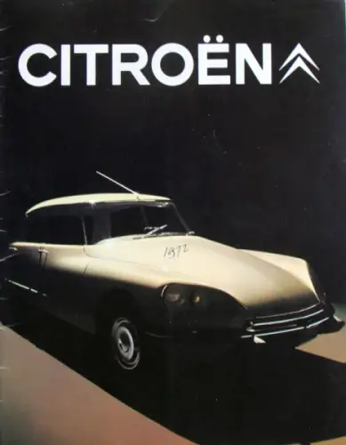 Citroen DS Modellprogramm 1972 Automobilprospekt (10114)