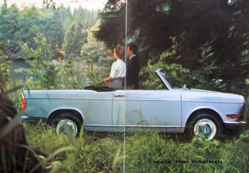 BMW 700 C Cabrio Modellprogramm 1962 Automobilprospekt (10117)