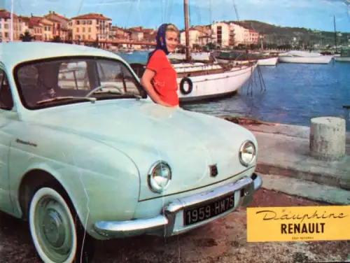 Renault Dauphine Modellprogramm 1958 Automobilprospekt (10118)