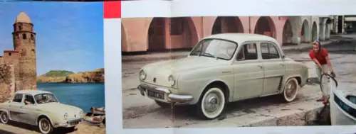 Renault Dauphine Modellprogramm 1958 Automobilprospekt (10118)