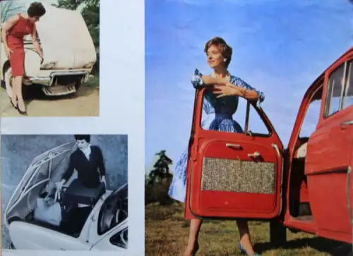 Renault Dauphine Modellprogramm 1958 Automobilprospekt (10118)