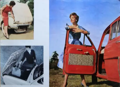 Renault Dauphine Modellprogramm 1958 Automobilprospekt (10118)