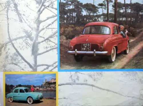 Renault Dauphine Modellprogramm 1958 Automobilprospekt (10118)