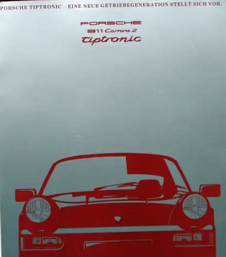 Porsche 911 Carrera 2 Tiptronic Modellprogramm 1990 Automobilprospekt (10121)