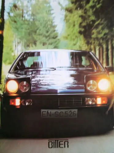 Bitter Opel SC Coupe Modellprogramm 1982 Automobilprospekt (10123)