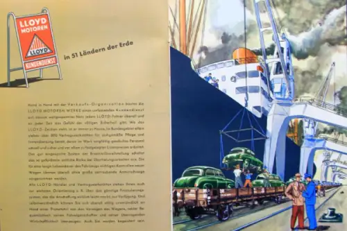 Lloyd LP 400 S Modellprogramm 1958 Automobilprospekt (10131)