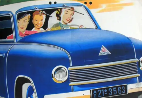 Lloyd LP 300 Modellprogramm 1951 Automobilprospekt  (10132)