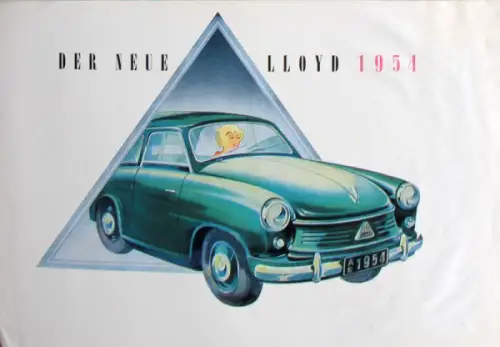 Lloyd LP 400 S Modellprogramm 1954 Automobilprospekt (10133)