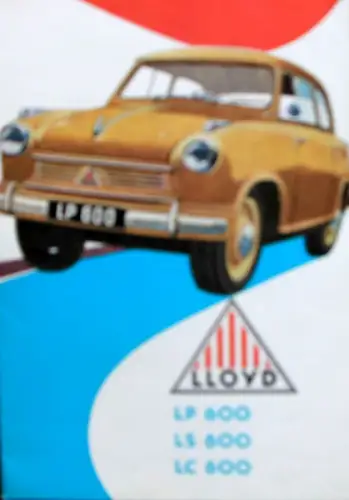 Lloyd LP 600 Modellprogramm 1958 Automobilprospekt (10134)