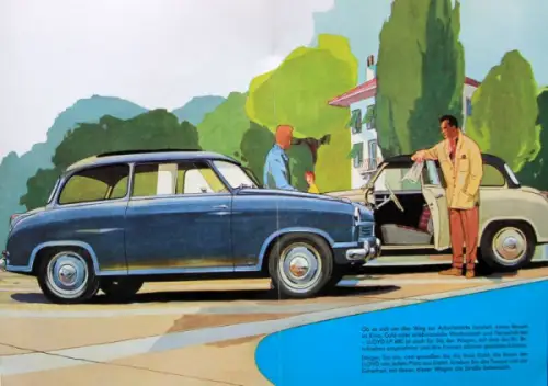 Lloyd LP 600 Modellprogramm 1958 Automobilprospekt (10134)