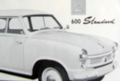 Lloyd 600 Standard Modellprogramm 1952 Automobilprospekt (10135)