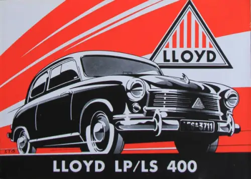 Lloyd LP 400 Modellprogramm 1955 Automobilprospekt (10137)