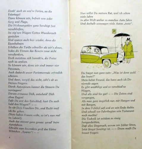 Lloyd Alexander Modellprogramm 1958 "Heitere Alexanderfibel" Automobilprospekt (10319)