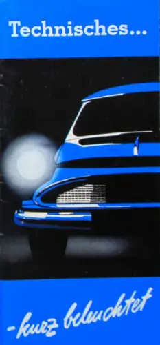 Lloyd Modellprogramm 1956 "Technisches kurz beleuchtet" Automobilprospekt (10140)