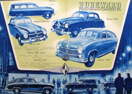 Borgward Modellprogramm 1952 Automobilprospekt (10141)