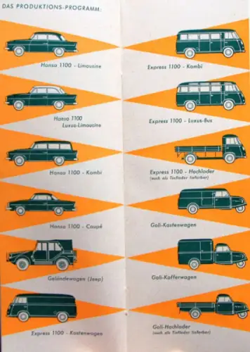 Goliath Modellprogramm 1959 "Kleines Auto-ABC" Automobilprospekt (10142)