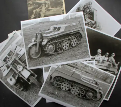 NSU Kettenkraftrad HK 101 Afrikacorps 1940 acht Werksfotos (10144)