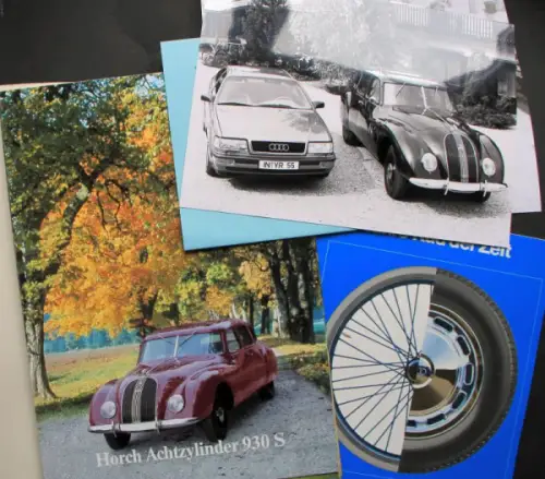 Audi Modellhistorie 1969 Pressemappe mit 15 Werksfotos, Prospekte, Brochure (10151)