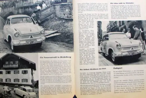 Lloyd Modellprogramm 1956 "Bremen-München" Automobilprospekt (10167)