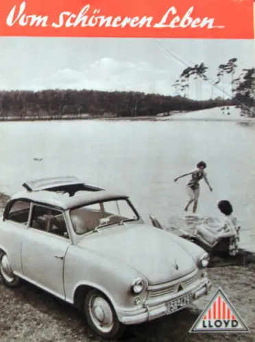 Lloyd Modellprogramm 1954 "Vom schöneren Leben" Automobilprospekt (10168)