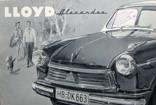 Lloyd Alexander Modellprogramm 1958 Automobilprospekt (10169)