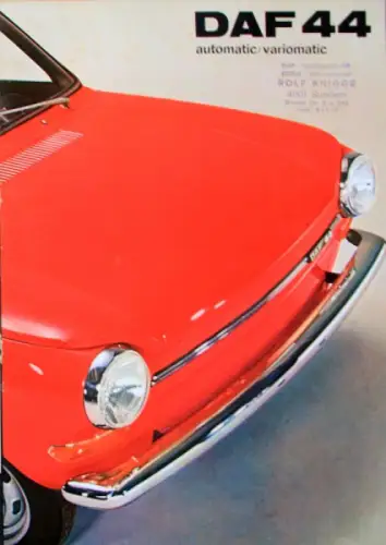 DAF 44 Modellprogramm 1971 Automobilprospekt (6591)