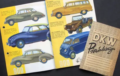 DKW Auto-Union Modellprogramm 1959 Automobilprospekt (7391)