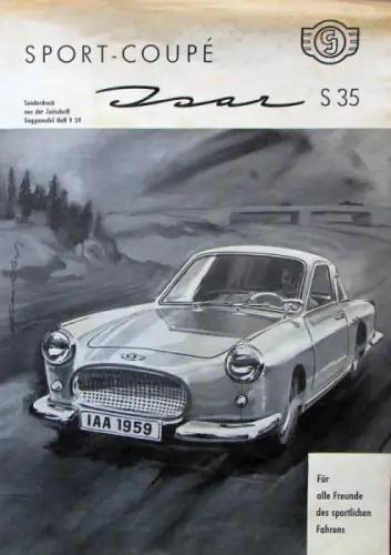 Glas Isar Sport-Coupe Modellprogramm 1959 Automobilprospekt (7393)