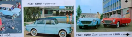 Fiat Modellprogramm 1958 Automobilprospekt (7639)