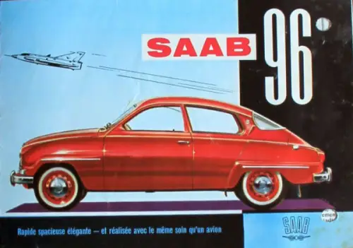 Saab 96 Modellprogramm 1960 Automobilprospekt (10175)