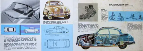 Saab 96 Modellprogramm 1960 Automobilprospekt (10175)
