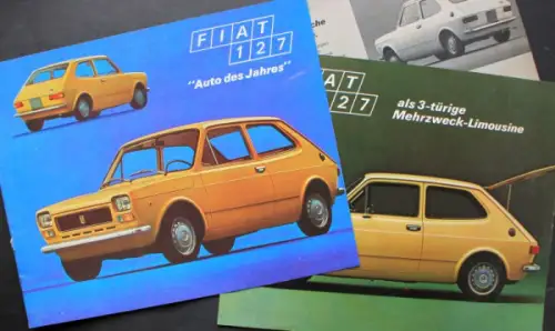 Fiat 127 Modellprogramm 1972 Automobilprospekt (10177)