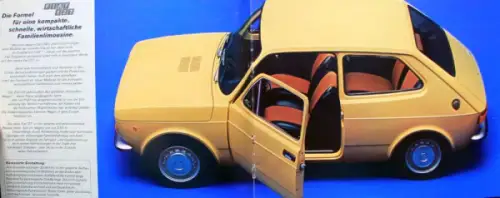 Fiat 127 Modellprogramm 1972 Automobilprospekt (10177)
