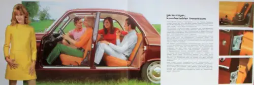 Peugeot 204 Limousine Grand Luxe Break Modellprogramm 1969 Automobilprospekt (10180)