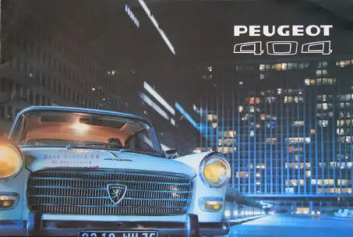 Peugeot 404 Modellprogramm 1972 Automobilprospekt (10181)