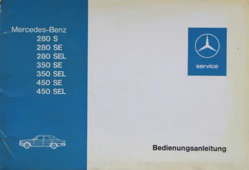 Mercedes-Benz 280 S bis 450 SEL Betriebsanleitung 1975 (10188)
