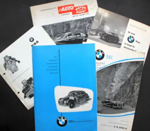 BMW 501 Modellprogramm 1954 fünf Testberichte (10211)