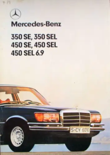Mercedes-Benz 350 SE - 450 SEL 6.9 Modellprogramm 1978 Automobilprospekt (10213)