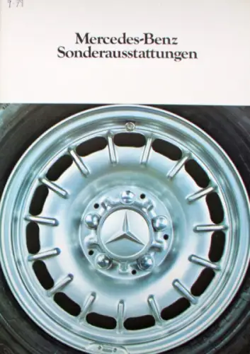 Mercedes-Benz Modellprogramm 1979 "Sonderausstattungen" Automobilprospekt (10214)