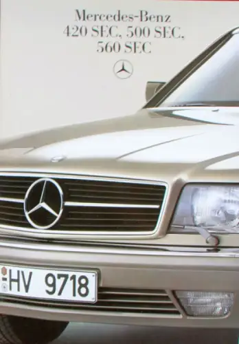 Mercedes-Benz 420 SEC - 560 SEC Modellprogramm 1986 Automobilprospekt (10218)