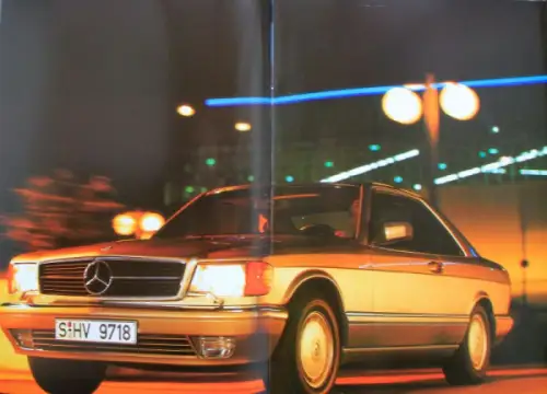 Mercedes-Benz 420 SEC - 560 SEC Modellprogramm 1986 Automobilprospekt (10218)